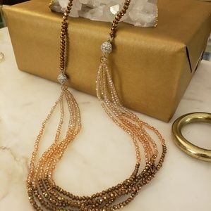 Ombre Australian crystal multi-strand necklace